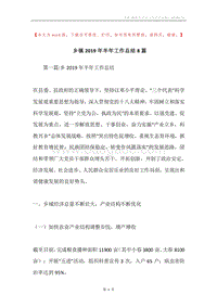 乡镇2019年半年工作总结8篇.docx