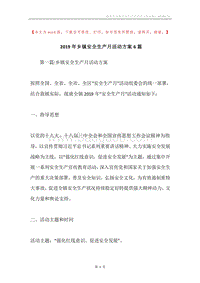 2019年乡镇安全生产月活动方案6篇.docx