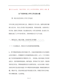 文广局各科室上半年工作总结8篇.docx