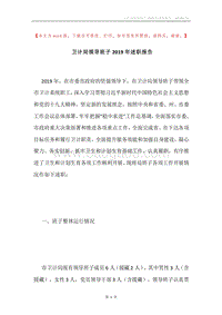 卫计局领导班子2019年述职报告.docx
