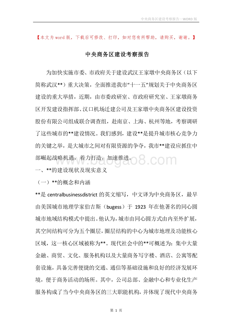 中央商务区建设考察报告.docx_第1页