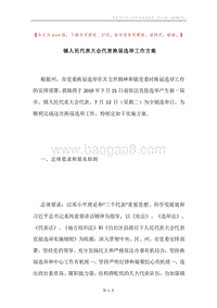 镇人民代表大会代表换届选举工作方案.docx