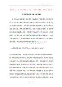 项目强县战略实施交流材料.docx