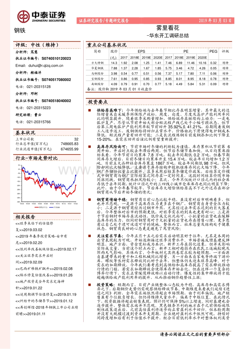 钢铁专题研究报告：华东开工调研总结：雾里看花.pdf_第1页