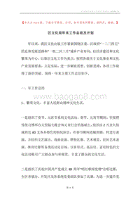区文化局年末工作总结及计划.docx