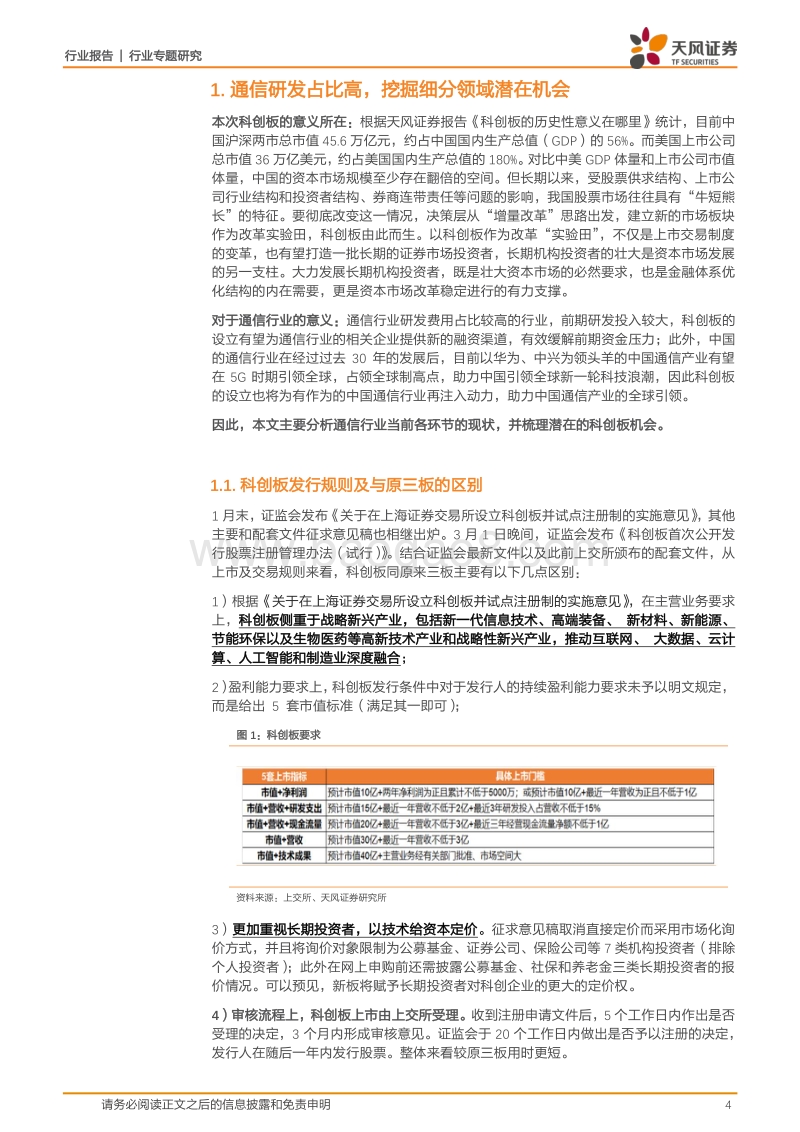 通信行业专题研究：通信行业哪些领域潜在科创板机会.pdf_第4页
