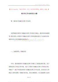 统计局工作总结范文8篇.docx