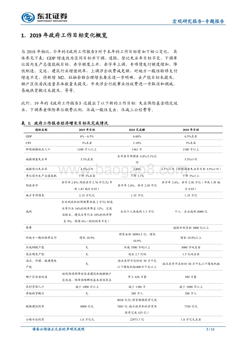 2019年政府工作报告解读：稳增长，稳就业，释放市场活力.pdf_第3页