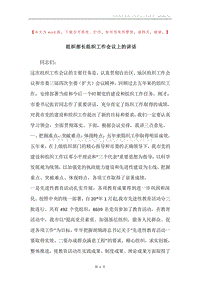 组织部长组织工作会议上的讲话.docx