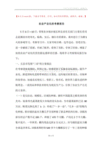 农业产业化的考察报告.docx