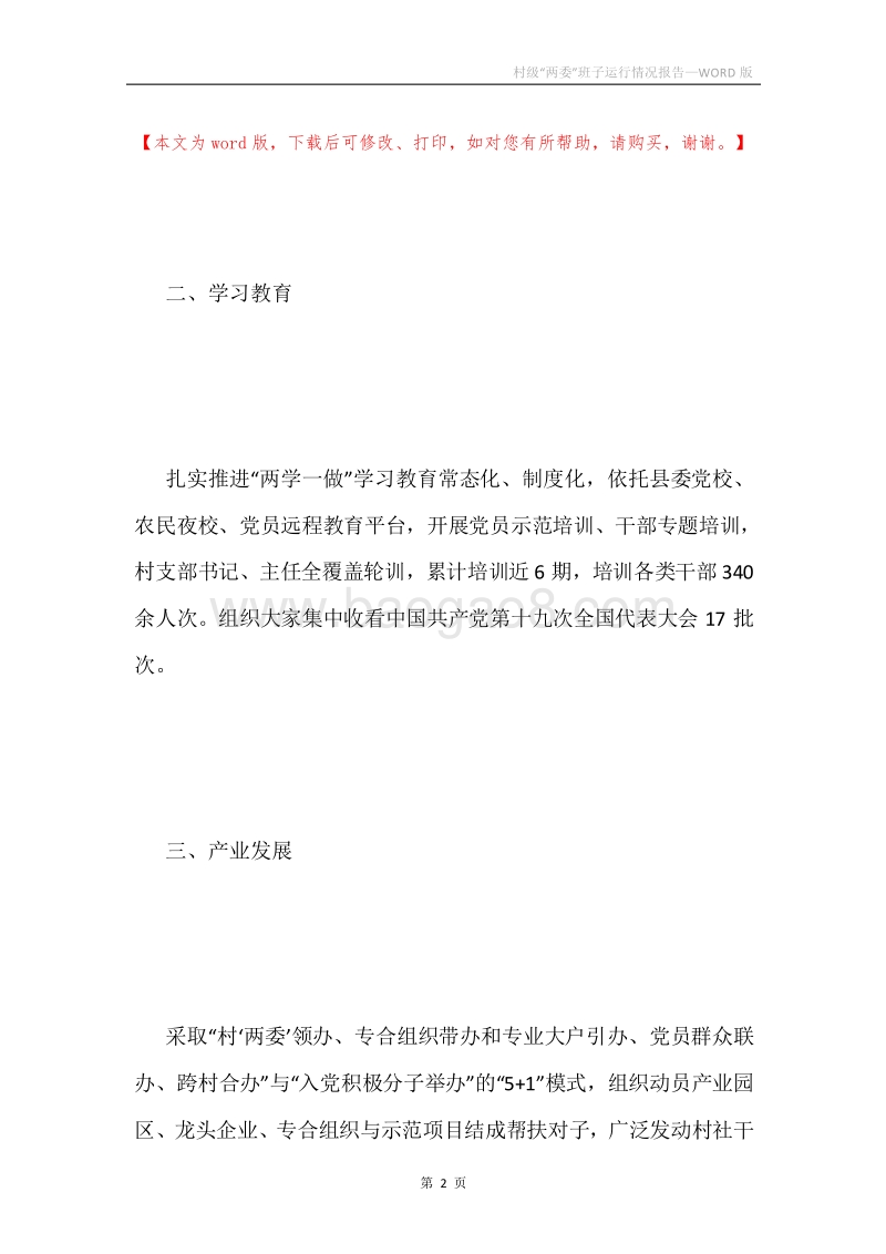 村级“两委”班子运行情况报告.docx_第2页