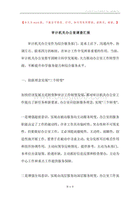审计机关办公室调查汇报.docx