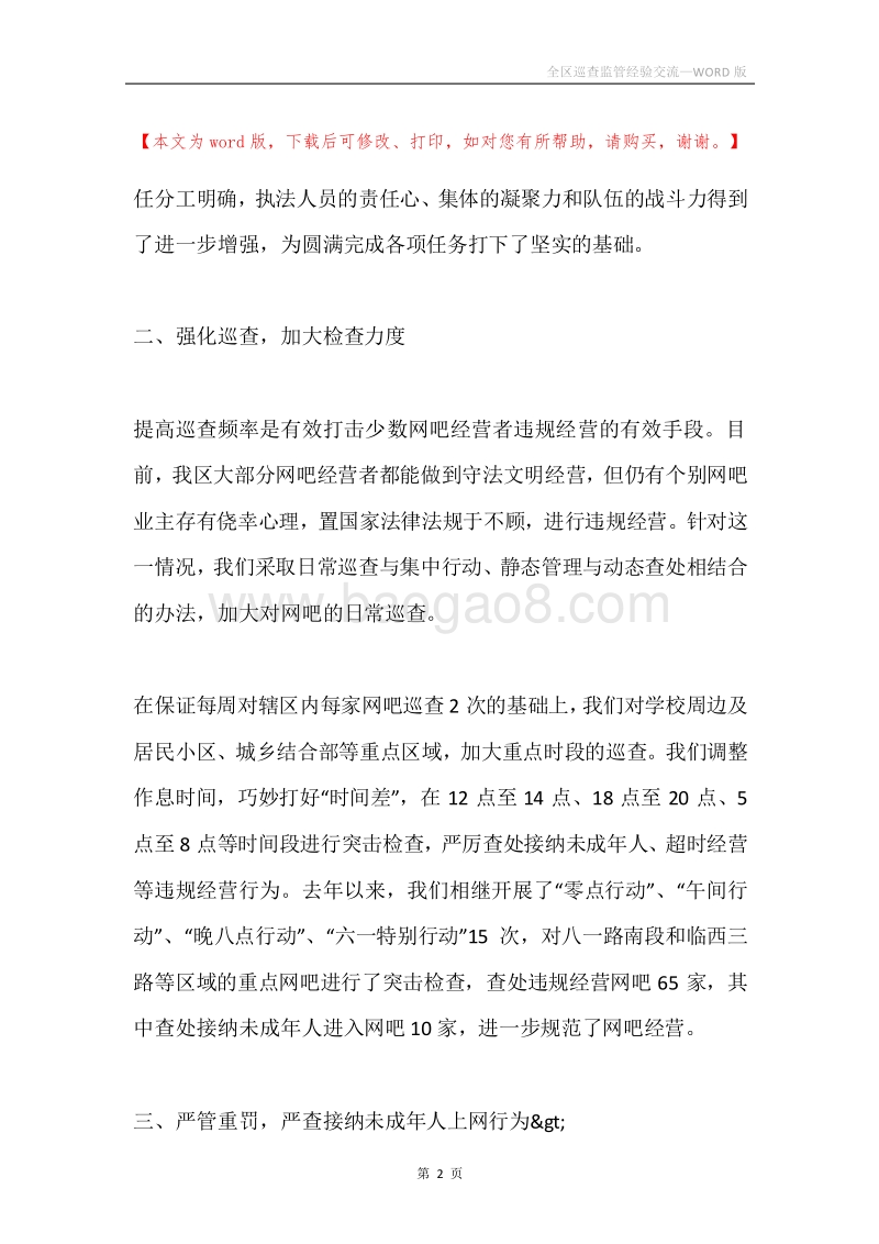 全区巡查监管经验交流.docx_第2页
