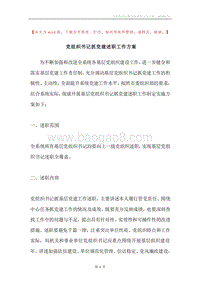 党组织书记抓党建述职工作方案.docx