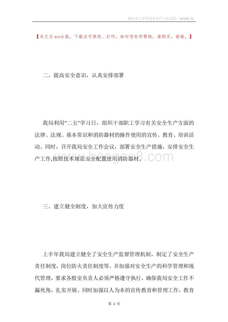 统计局上半年安全生产工作总结.docx_第2页