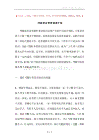 村级财务管理调查汇报.docx