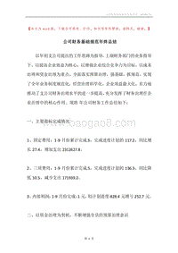 公司财务基础规范年终总结.docx
