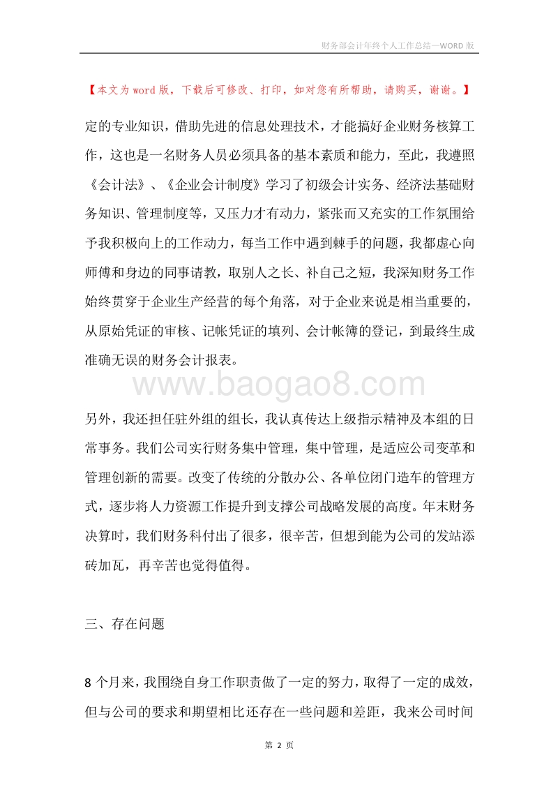 财务部会计年终个人工作总结.docx_第2页