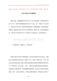 全乡安全生产自查报告.docx