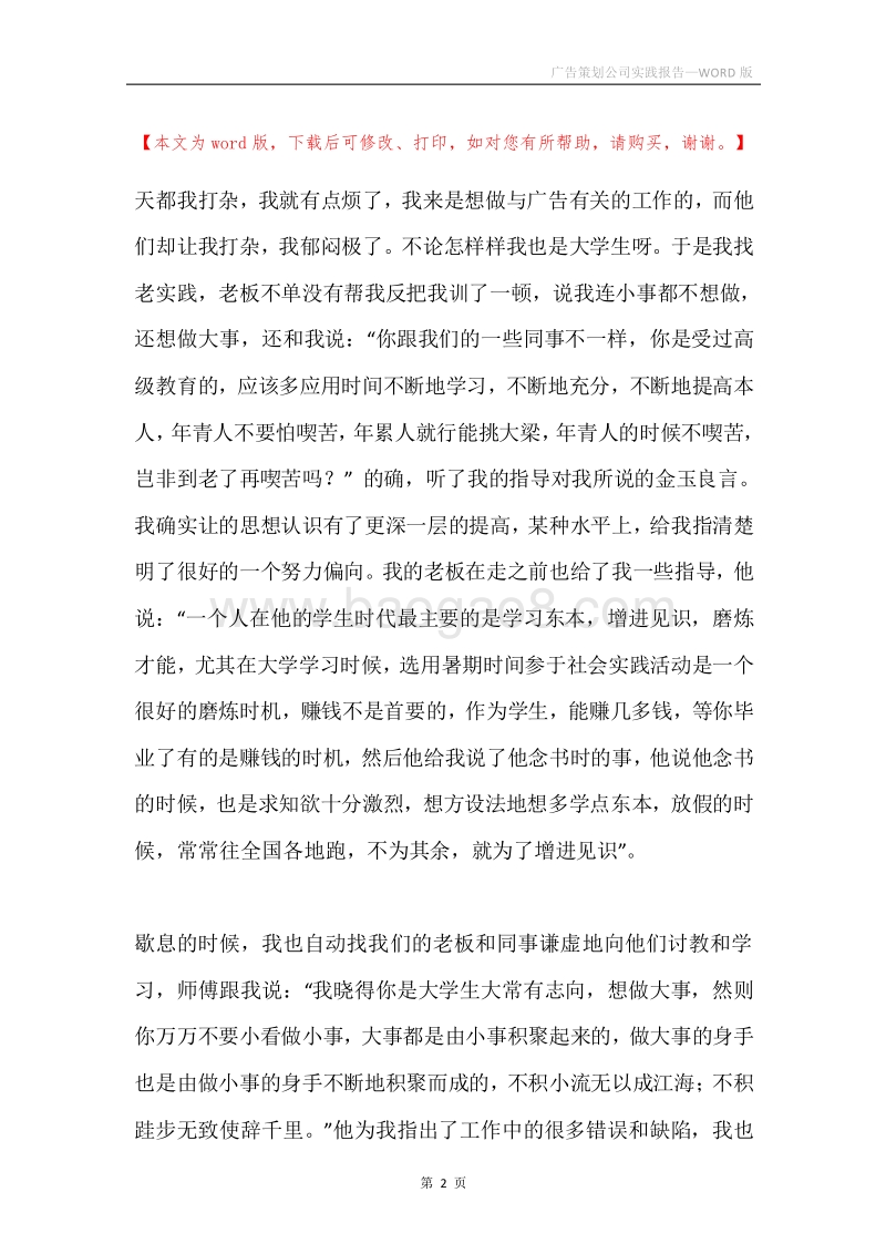 广告策划公司实践报告.docx_第2页