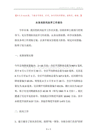 水务局防汛抗旱工作报告.docx