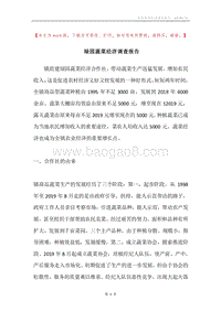 绿园蔬菜经济调查报告.docx