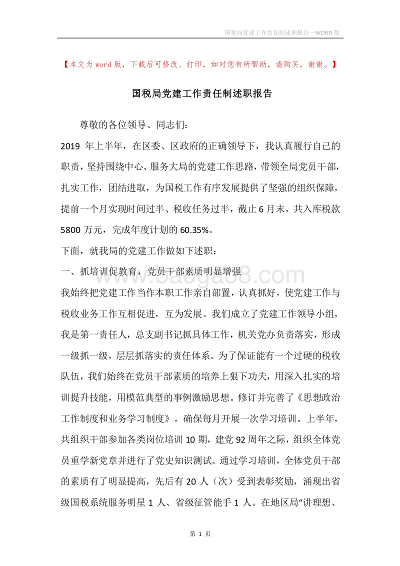 国税局党建工作责任制述职报告.docx_第1页