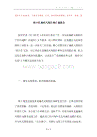 统计局廉政风险防控自查报告.docx