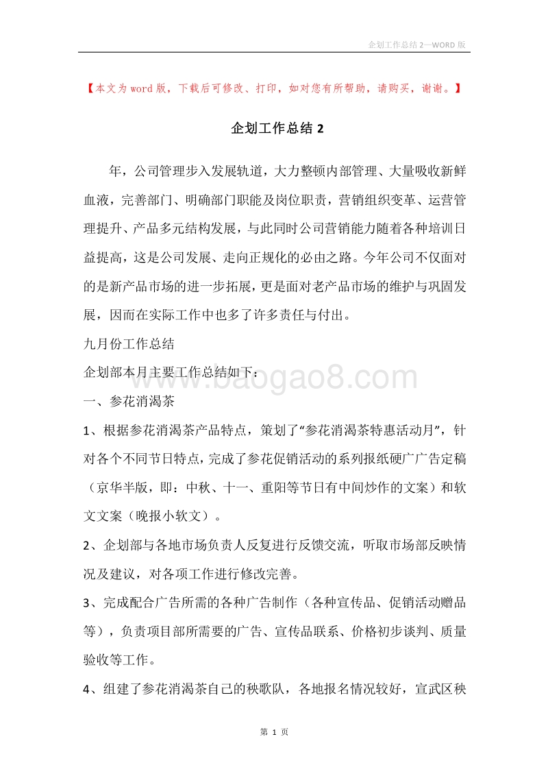 企划工作总结2.docx_第1页