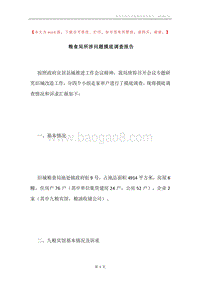 粮食局所涉问题摸底调查报告.docx