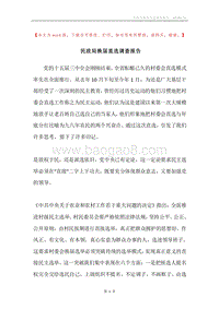 民政局换届直选调查报告.docx