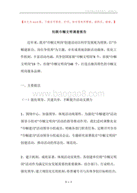妇联巾帼文明调查报告.docx