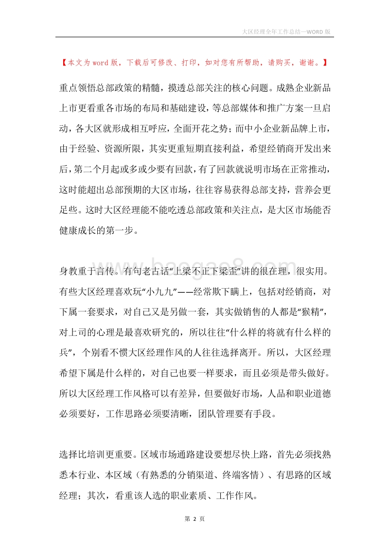 大区经理全年工作总结.docx_第2页