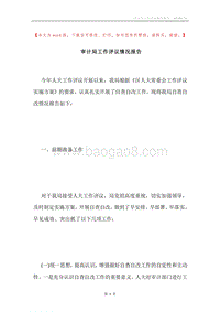 审计局工作评议情况报告.docx