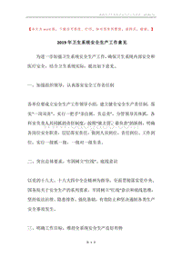 2019年卫生系统安全生产工作意见.docx