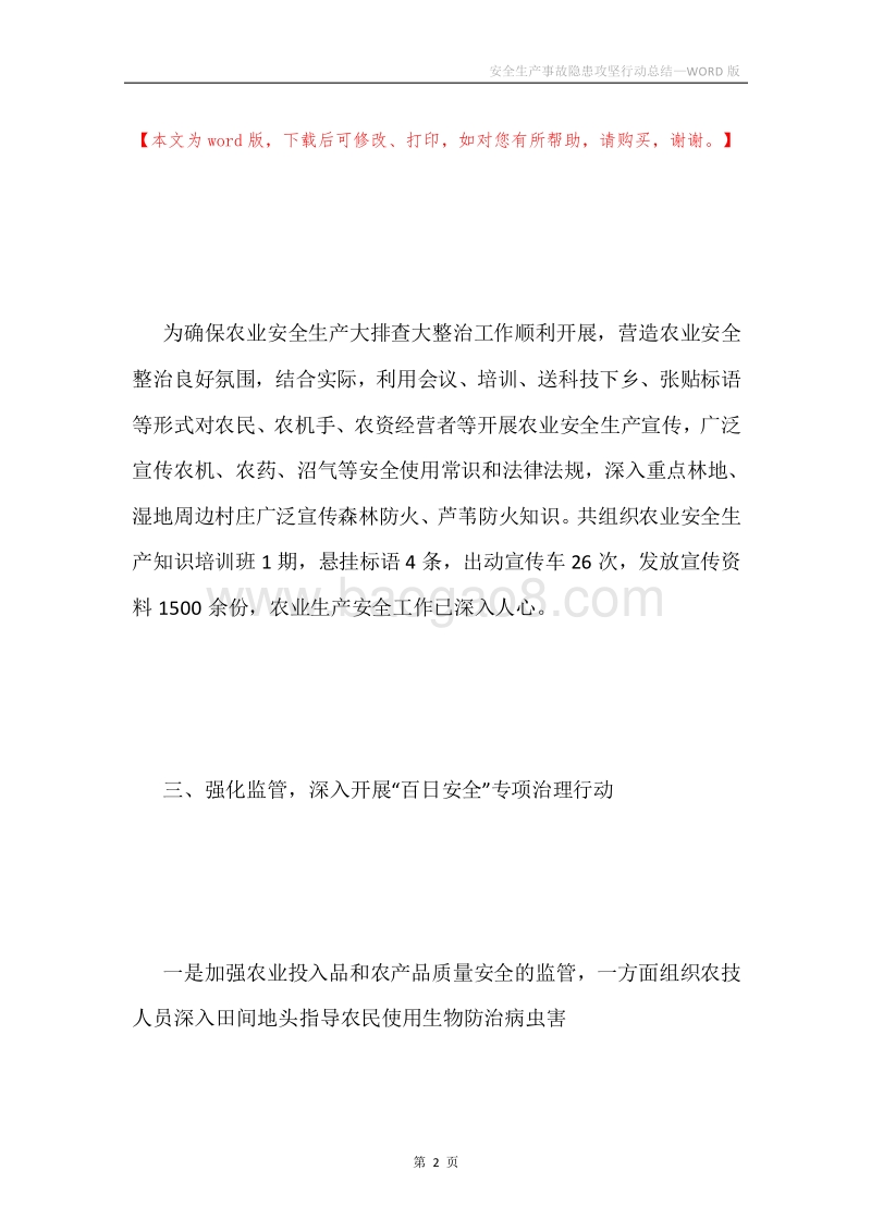 安全生产事故隐患攻坚行动总结.docx_第2页