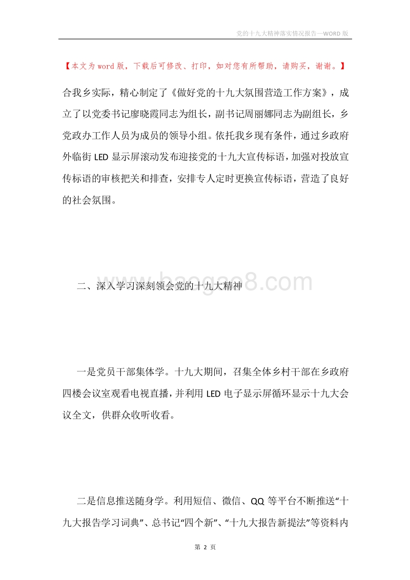 党的十九大精神落实情况报告.docx_第2页