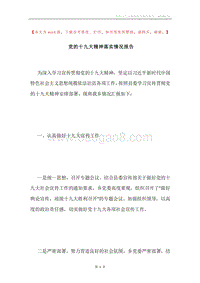 党的十九大精神落实情况报告.docx