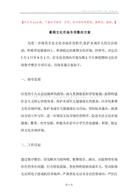 暑期文化市场专项整治方案.docx