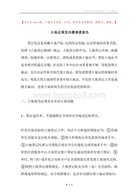 土地证领发问题调查报告.docx