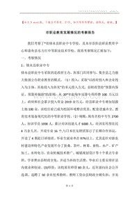 市职业教育发展情况的考察报告.docx
