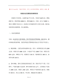 街道农业发展现状调研报告.docx