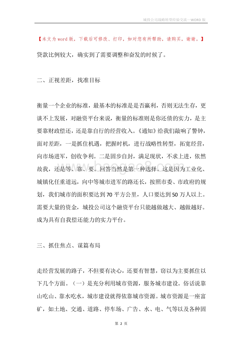 城投公司战略转型经验交流.docx_第2页