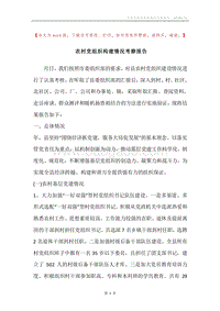 农村党组织构建情况考察报告.docx
