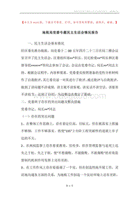 地税局党委专题民主生活会情况报告.docx