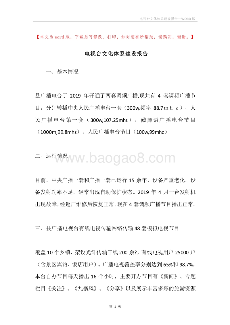 电视台文化体系建设报告.docx_第1页