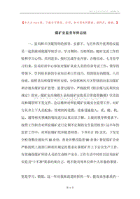 煤矿安监员年终总结.docx