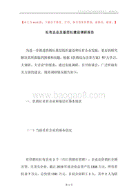 社有企业及基层社建设调研报告.docx