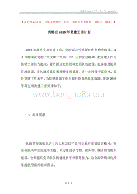 供销社2019年党建工作计划.docx