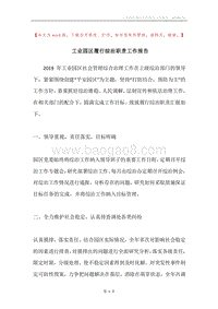 工业园区履行综治职责工作报告.docx